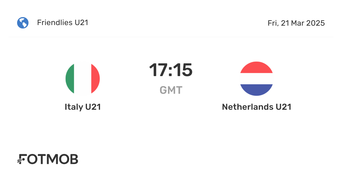 Italy U21 vs Netherlands U21