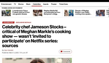 Celebrity chef Jameson Stocks –critical of Meghan Markle’s cooking show — wasn’t ‘invited to participate’ on Netflix series: sources