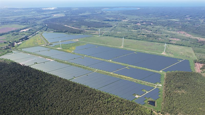 Visualisation of 148 MWp solar farm in Ventspils