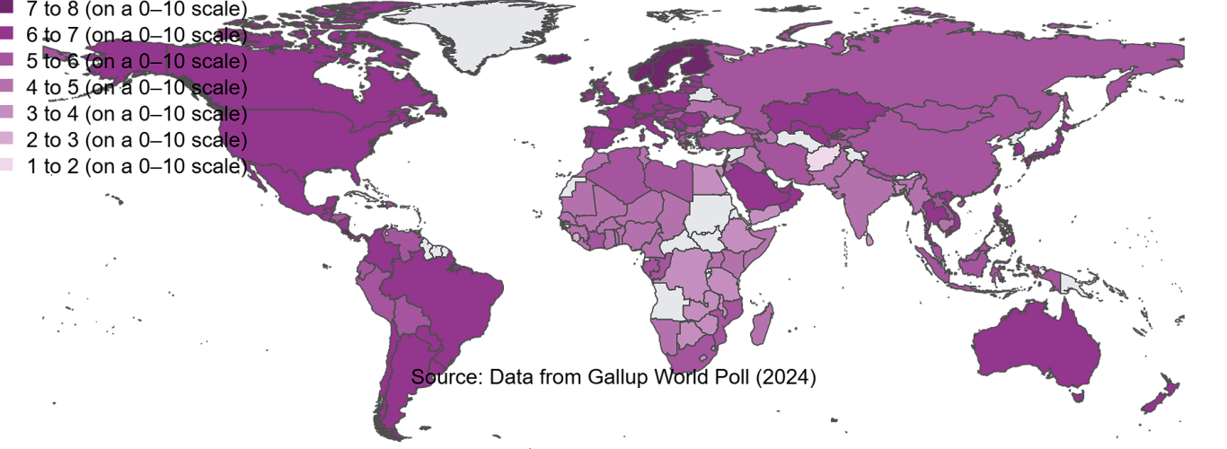 World happiness report rankings 2025
