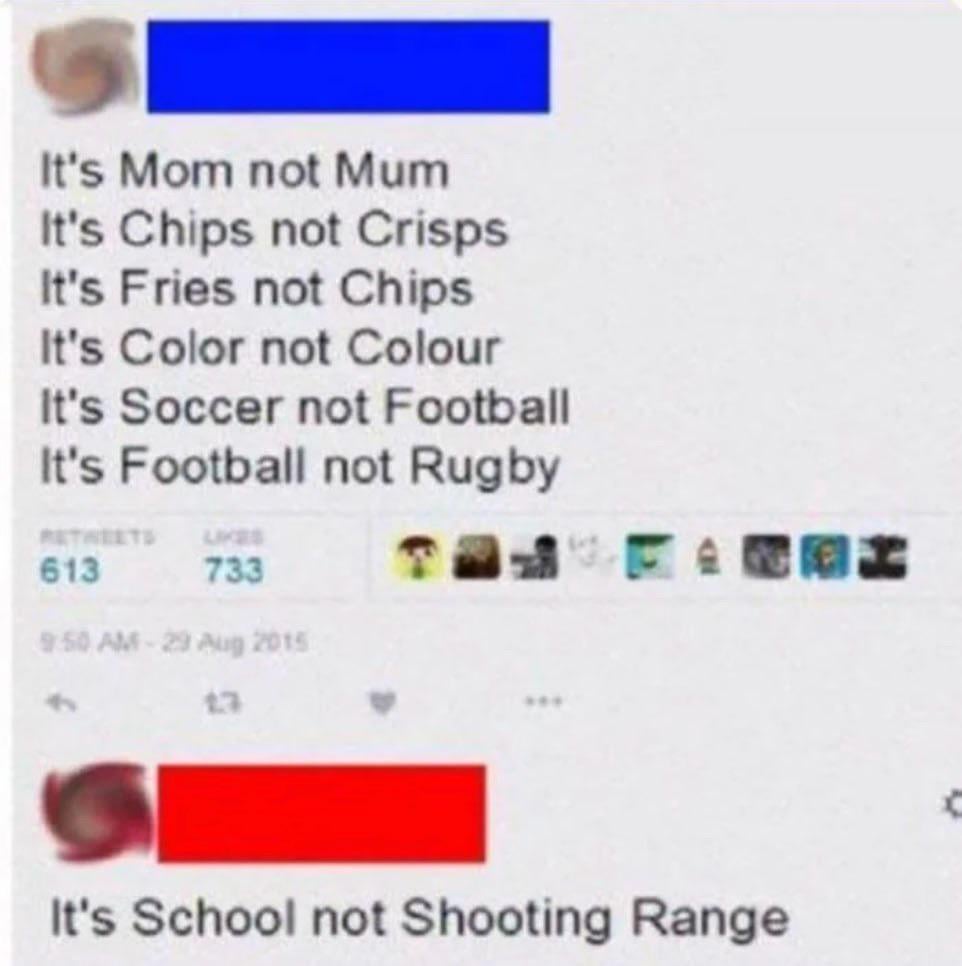 They really speak the same language and makes fun of our language