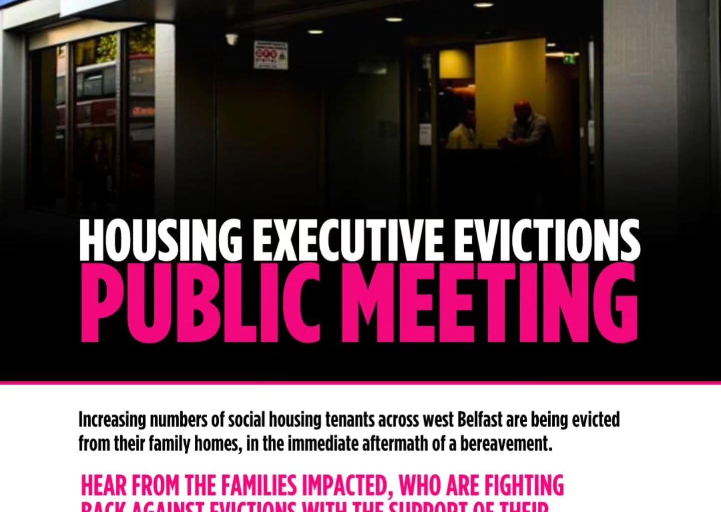 RESISTING EVICTIONS IN WEST BELFAST: Public Meeting, Cultúrlann 7pm Wed 19th March