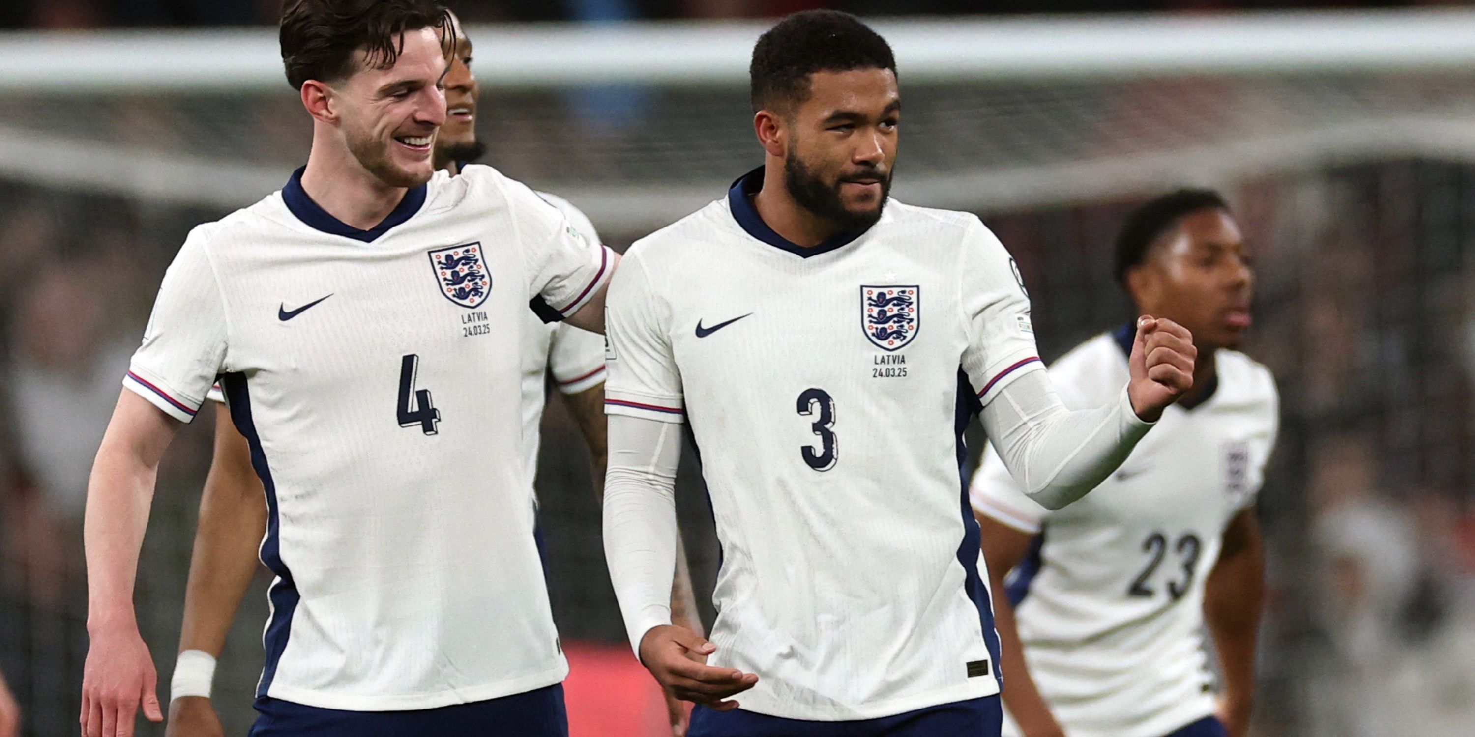 Reece James after scoring for England