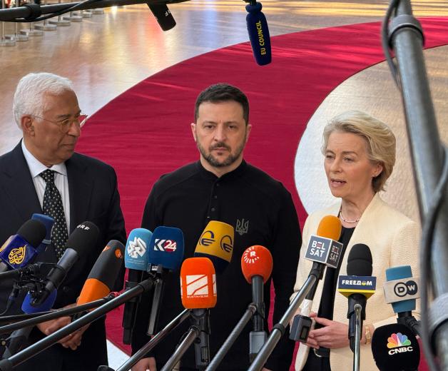 Der ukrainische Präsident Wolodymyr Selenskyj auf dem EU-Gipfel