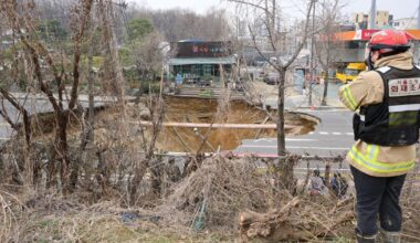 Motorcyclist swallowed by sinkhole in South Korea's capital found dead