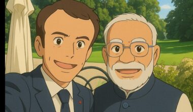 French Embassy Shares Ghibli Art Of PM Modi