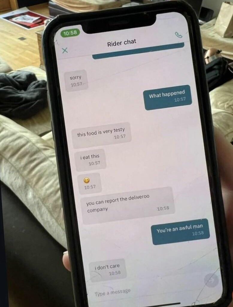 I think the deliveroo guy quit!?