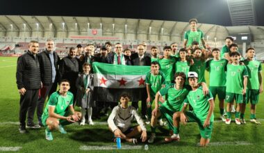 From the match of the Syrian U-20 national team against Qatar - January 19, 2025 (SFA)