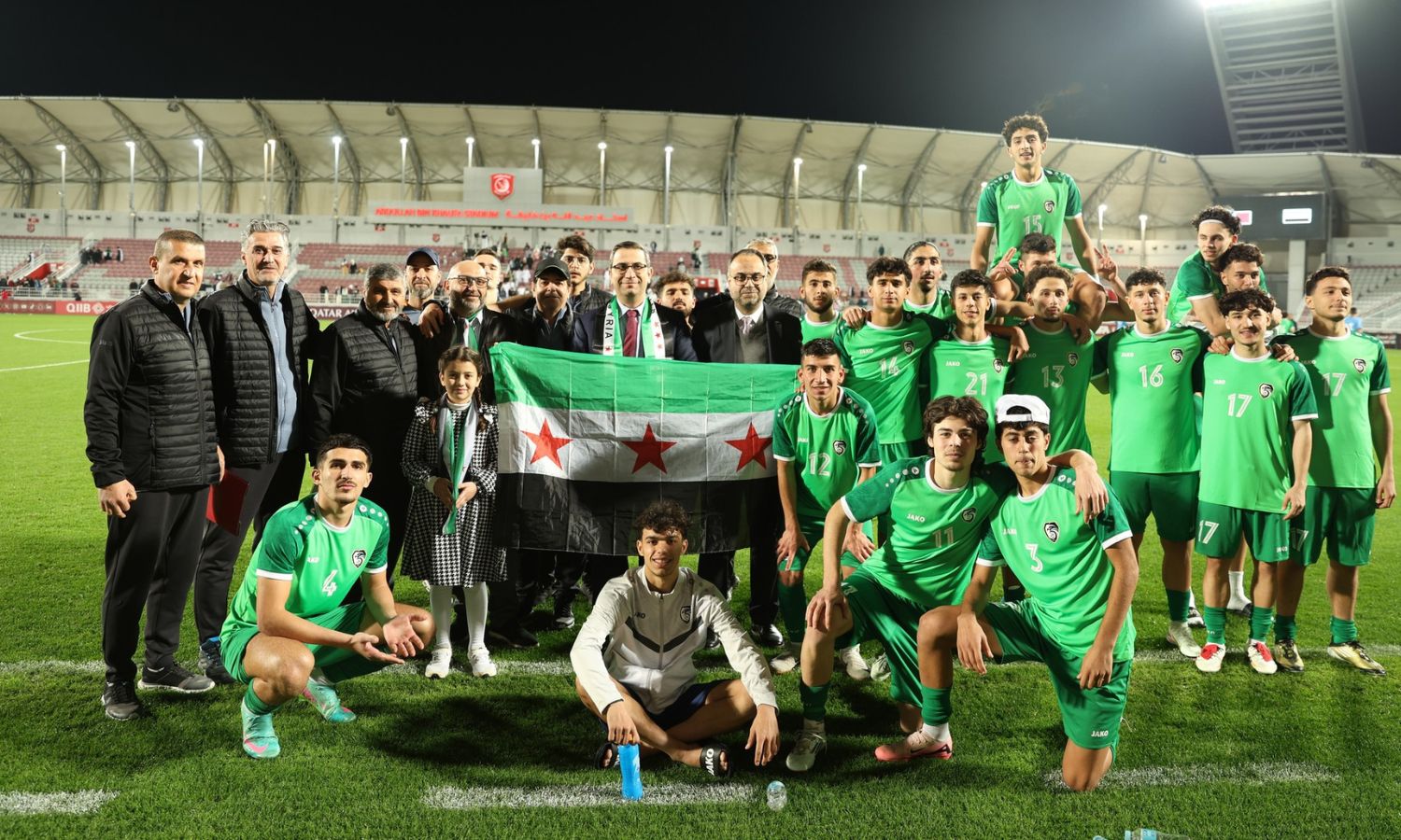 From the match of the Syrian U-20 national team against Qatar - January 19, 2025 (SFA)