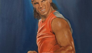 An oil painting of a Legend. Oil on canvas, by me.