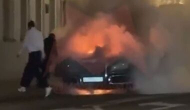 Limo from Putin's fleet catches fire in Moscow as assassination paranoia rises