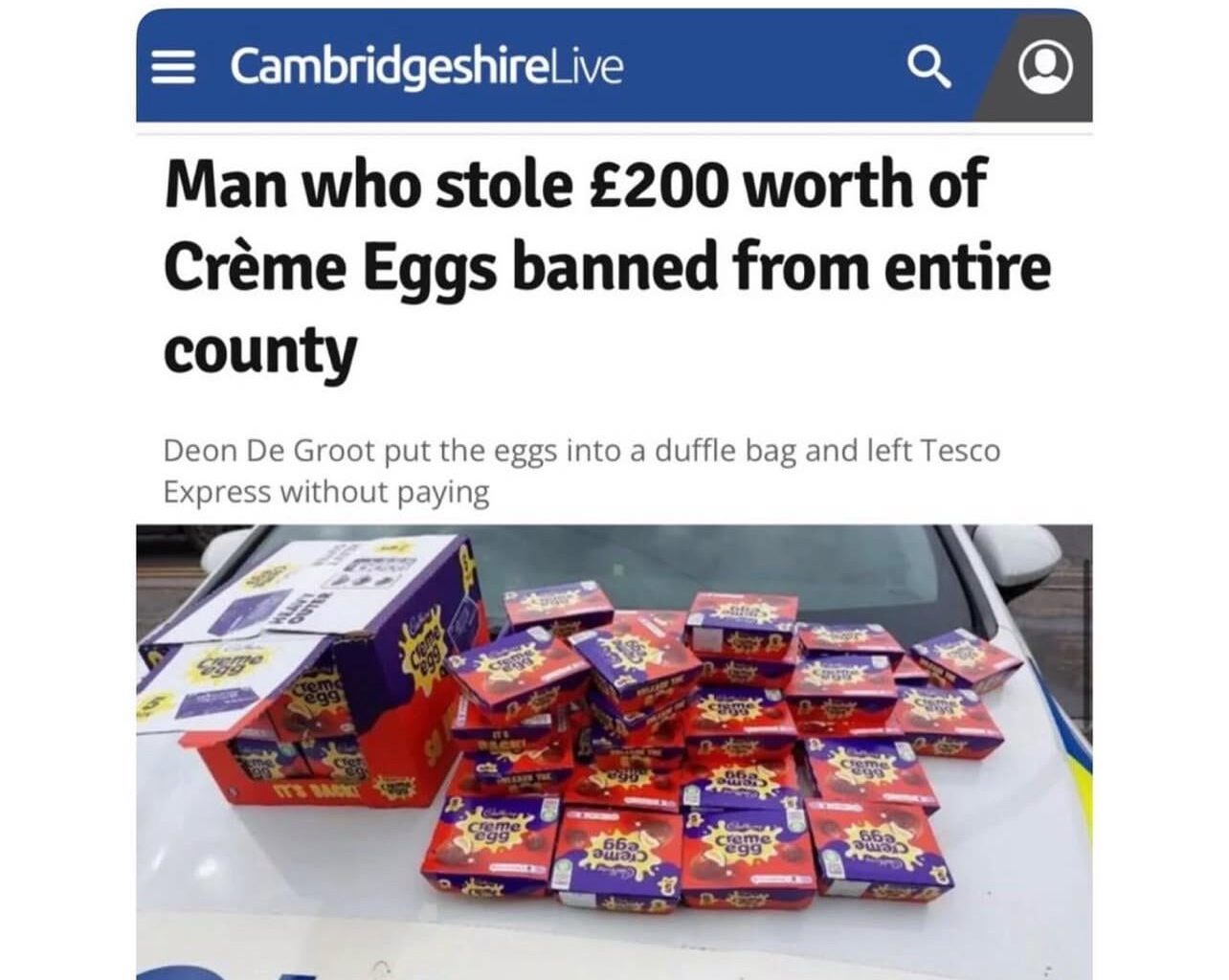 Eggcelent police work