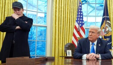 Elon Musk und US-Präsident Donald Trump im Oval Office des Weißen Hauses in Washington