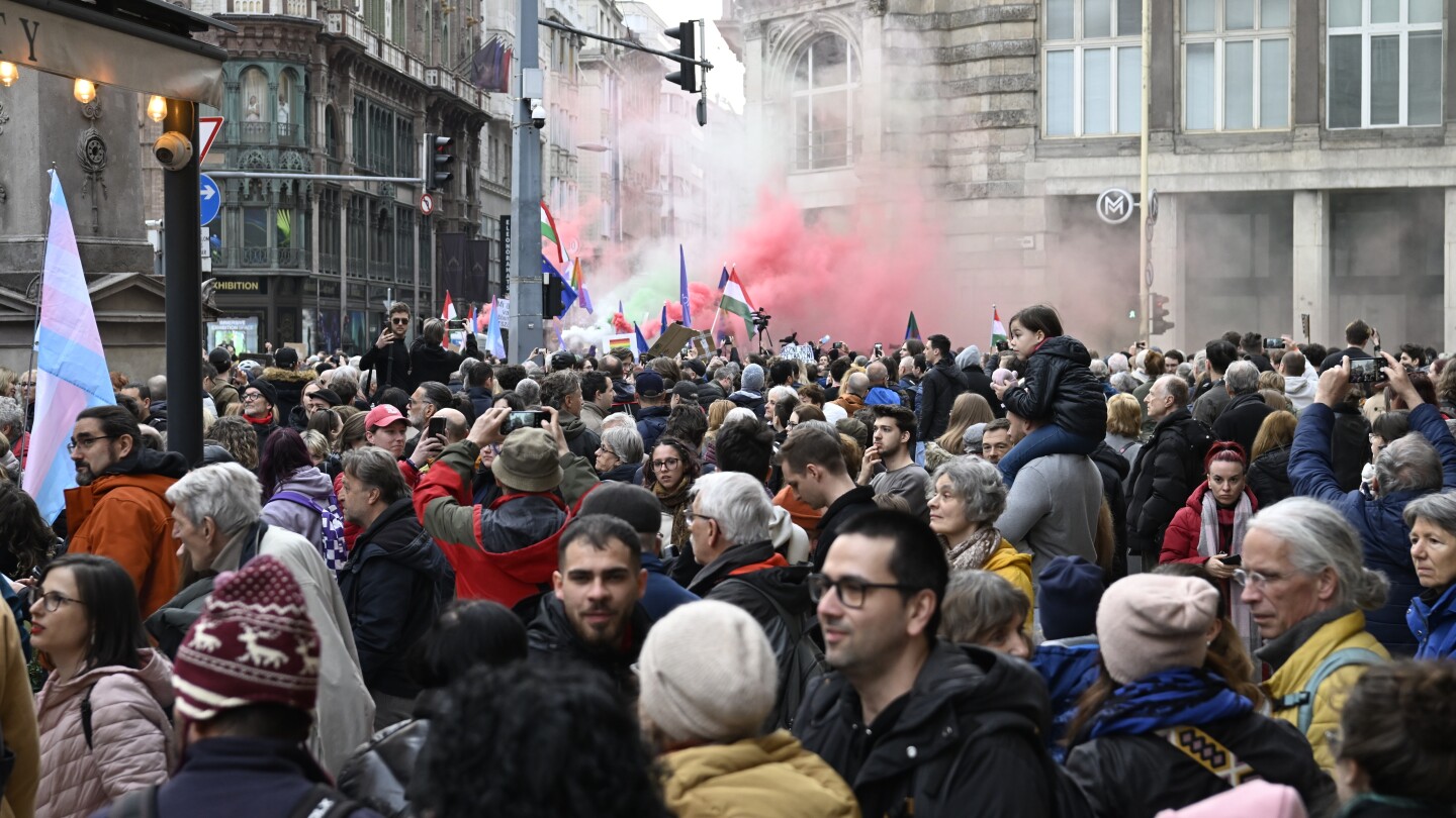 Protesters in Hungary block roads, bridges in opposition to new law banning LGBTQ+ Pride events