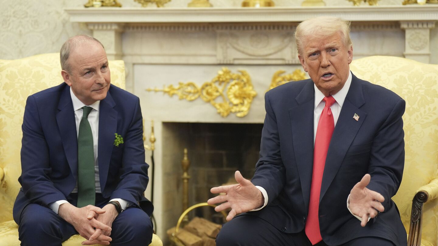 Trump says Ireland cheats the US as he celebrates St. Patrick's Day