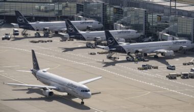 Berlin airport cancels flights ahead of Monday's strike. 10 other airports could see disruptions