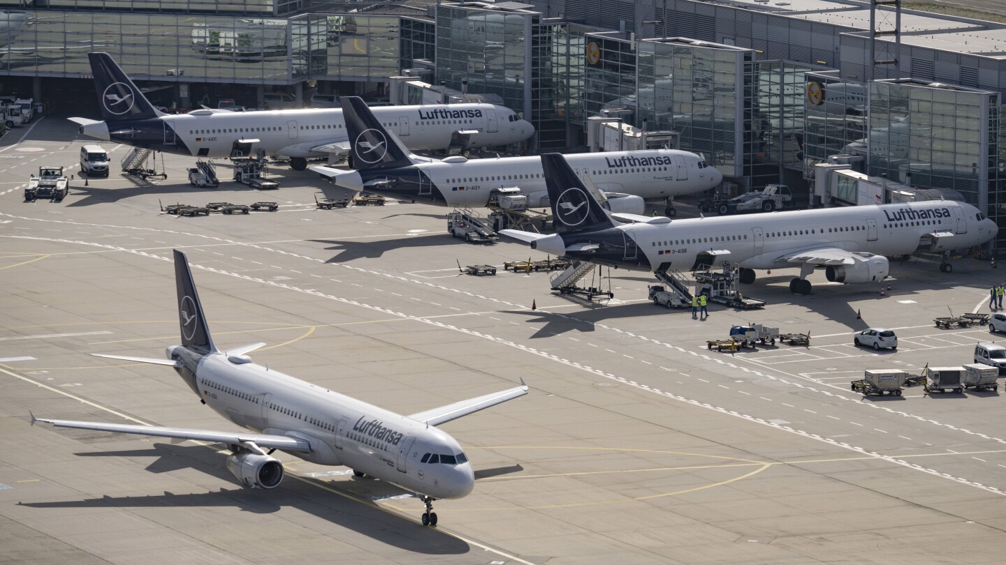 Berlin airport cancels flights ahead of Monday's strike. 10 other airports could see disruptions