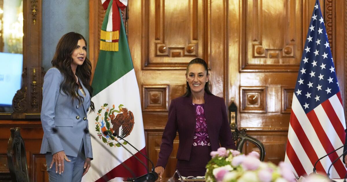 Kristi Noem, Trump's secretary of Homeland Security, meets Mexican president