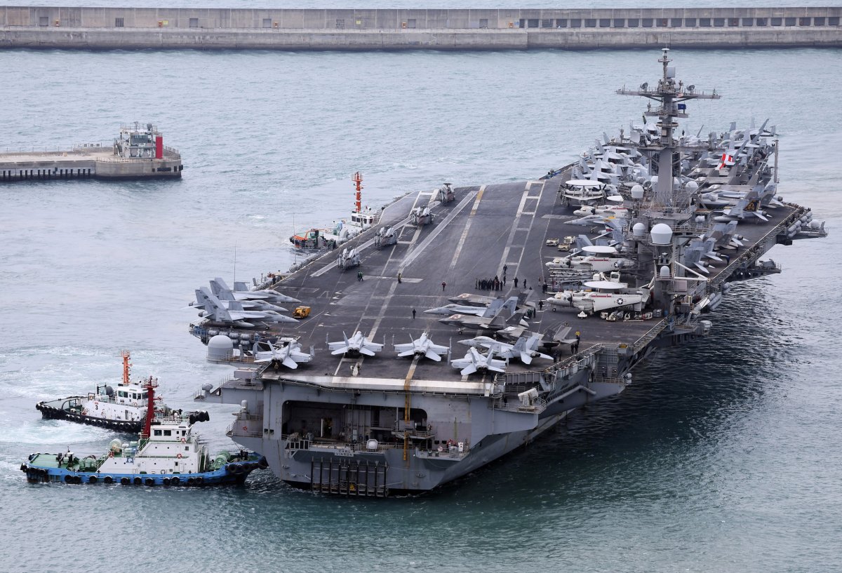 USS Carl Vinson Arrives in Busan