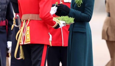 The Princess of Wales, Colonel of the Irish Guards, attended the St Patrick’s Day parade ☘️