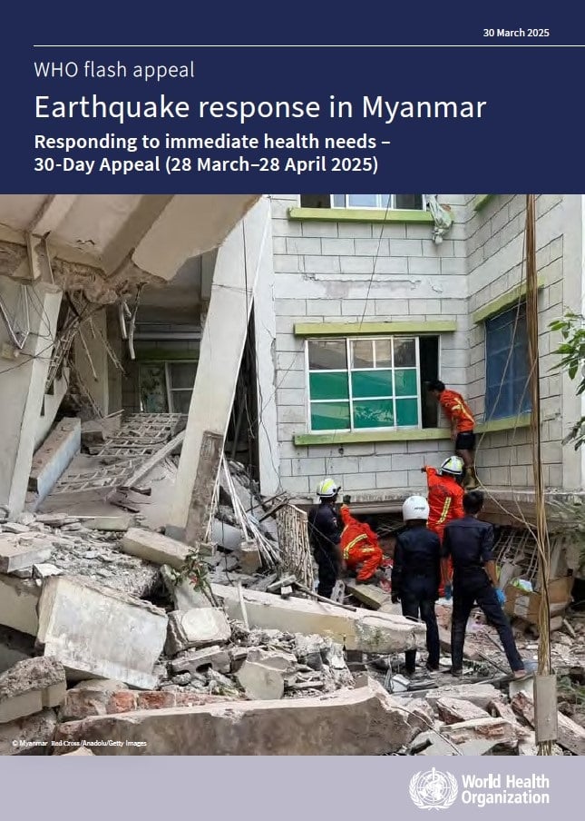 WHO flash appeal: earthquake response in Myanmar