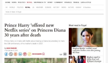 Prince Harry 'offered new Netflix series' on Princess Diana 30 years after death