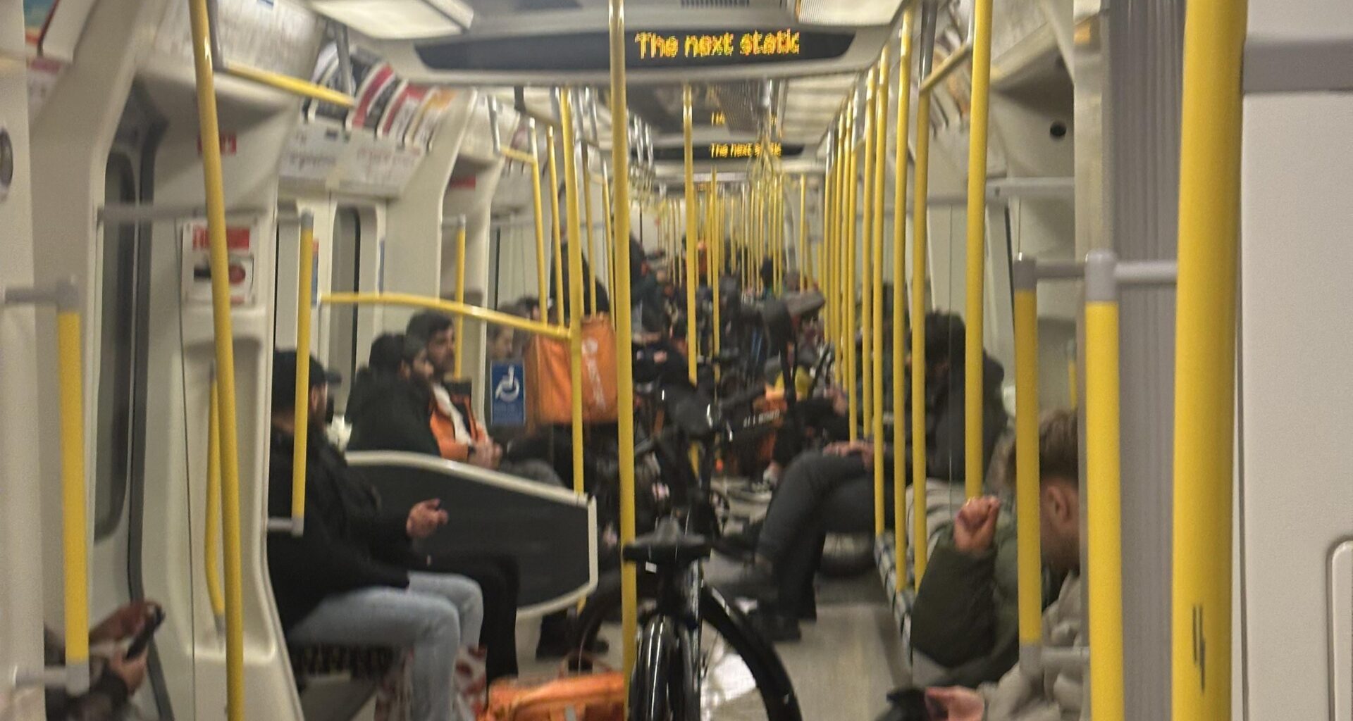 Sea of e-bikes on the underground