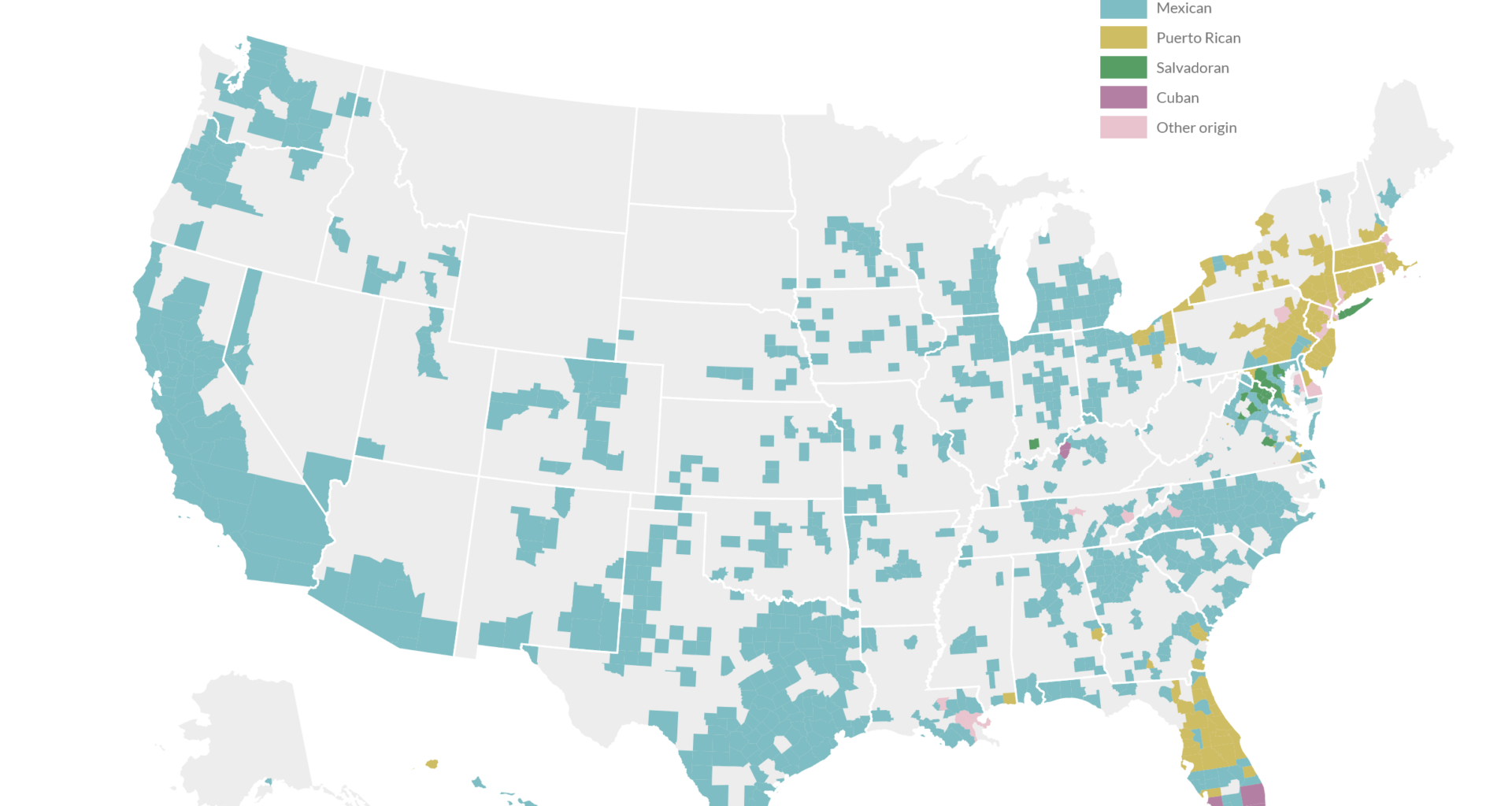 Origins of America's Hispanic and Latino Population [OC]