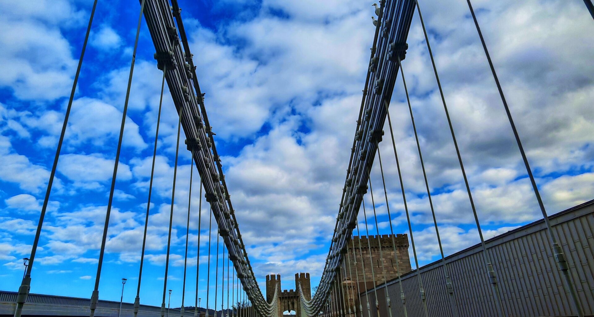 Conwy suspension bridge.