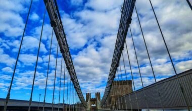 Conwy suspension bridge.