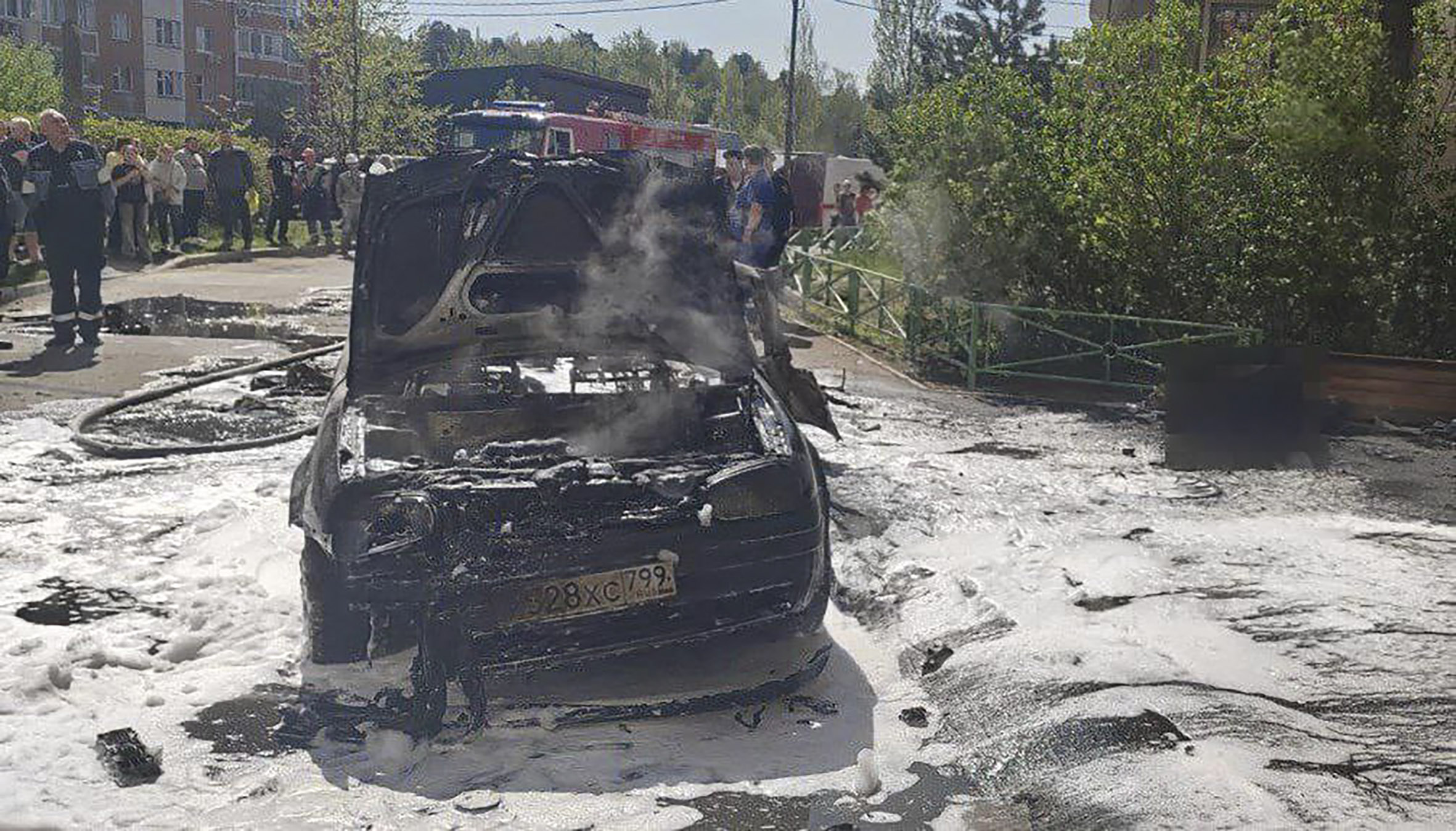 The charred remains of the Golf