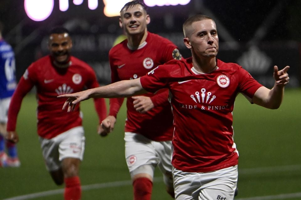 Conor McKendry’s winning goal against Linfield put Larne in the box seat for the runners-up slot