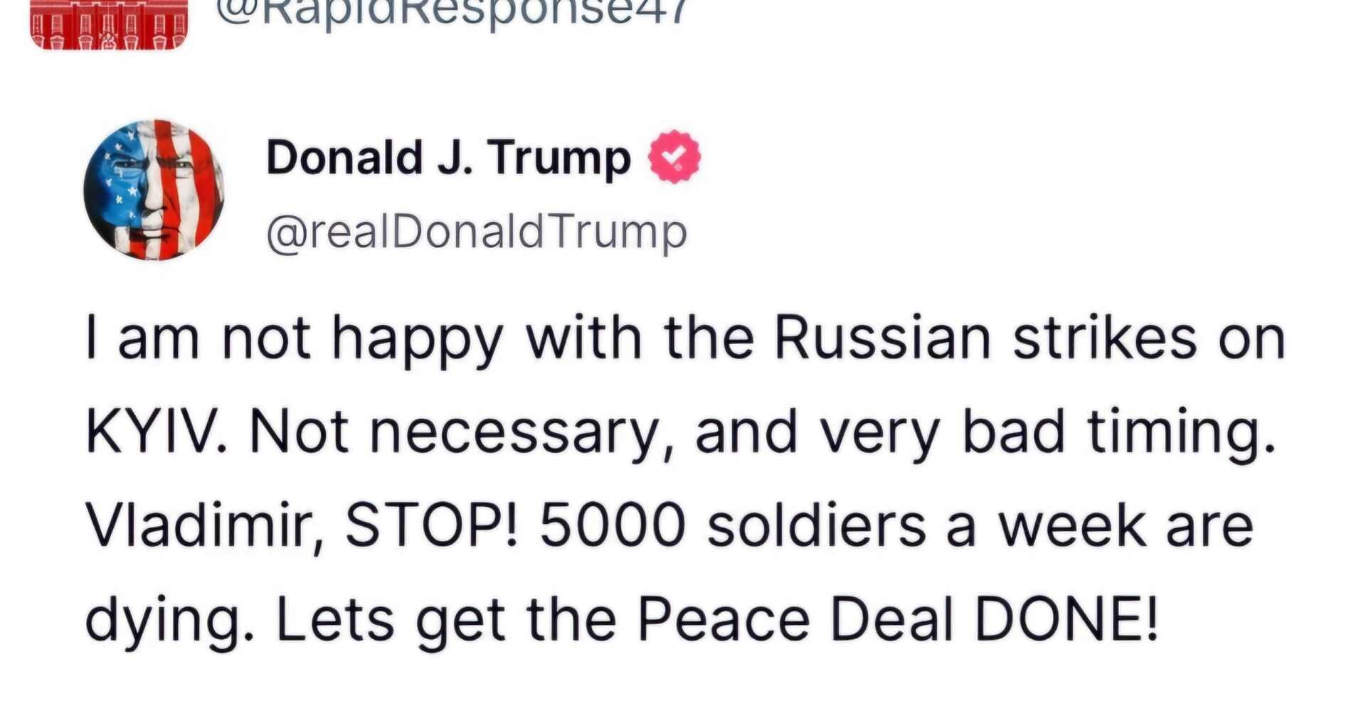 Trump is getting upset with his war criminal husband