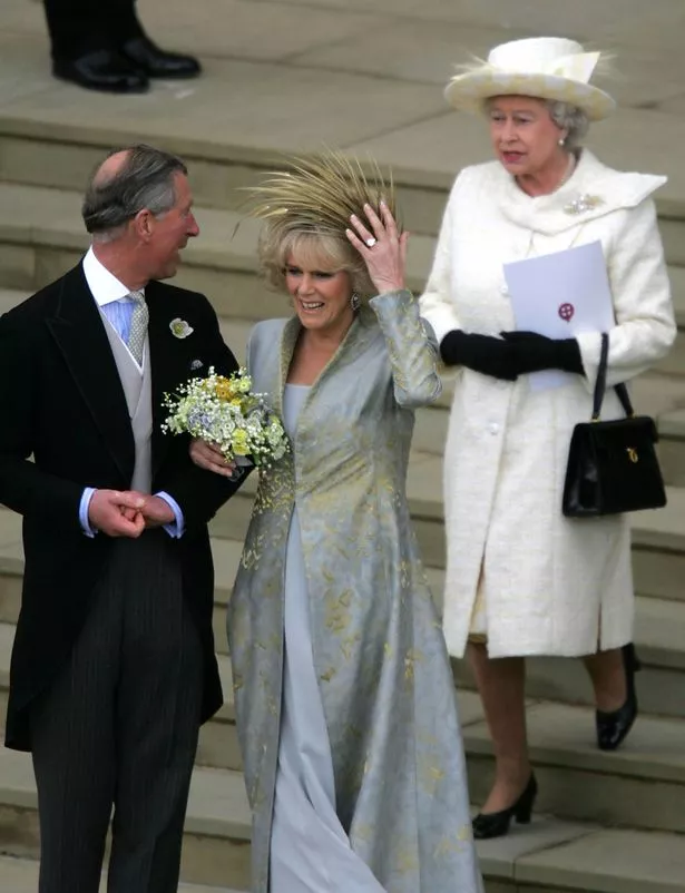 The late Queen at Charles and Camilla's wedding 20 years ago 