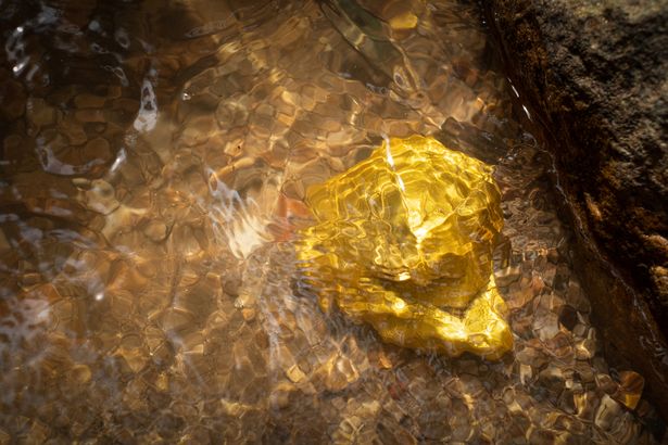 Stock image of a gold nugget