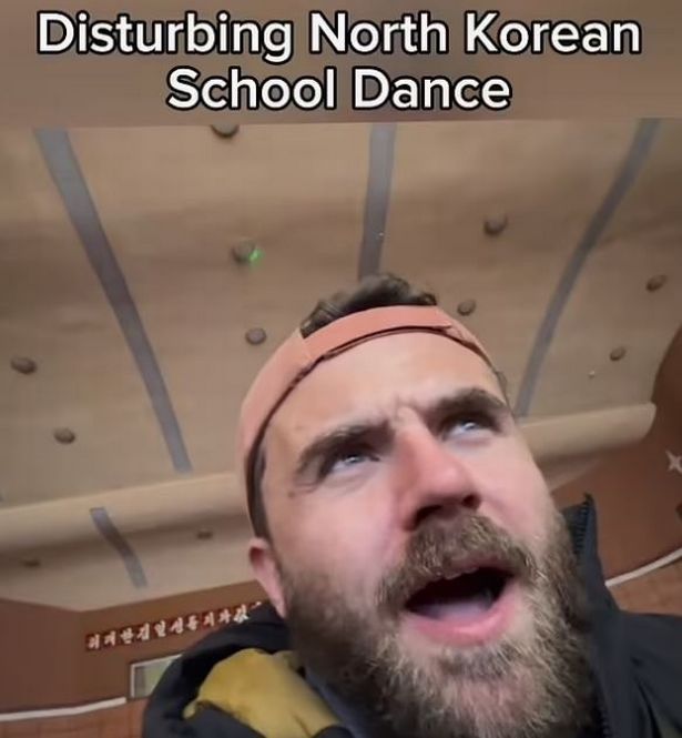 Mike O'Kennedy mouthed "What the f**k?" during a performance by North Korean school children