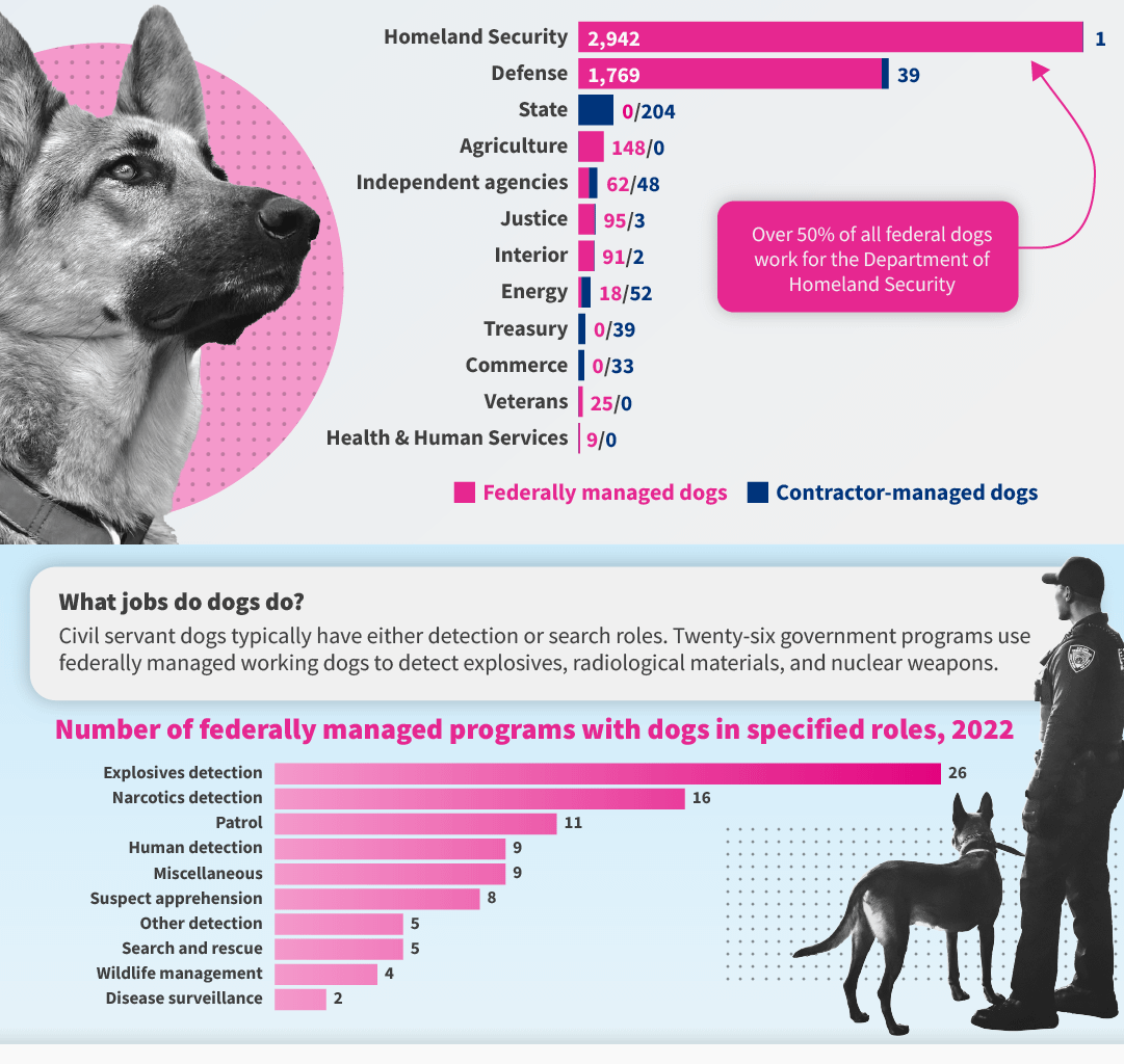 How many dogs work for the US government? [OC]