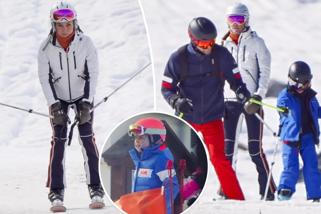 Kate Middleton and Prince William take kids skiing in French Alps