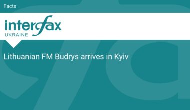 Lithuanian FM Budrys arrives in Kyiv
