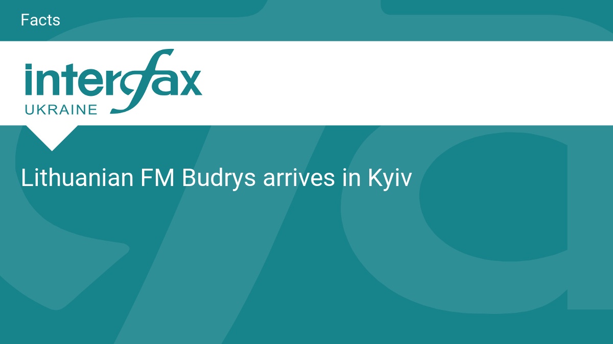 Lithuanian FM Budrys arrives in Kyiv