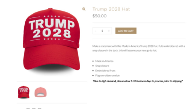 Trump 2028 apparel fuels third White House term questions