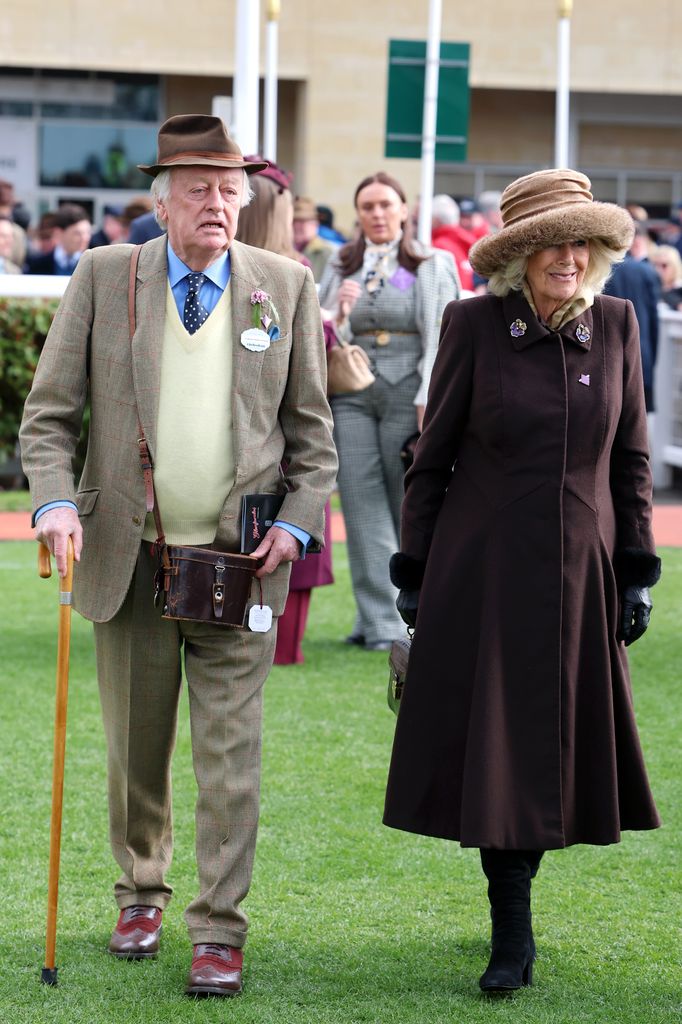  Andrew Parker Bowles and Queen Camilla attend 'Style Wednesday' on the second day of The Cheltenham Festival 
