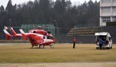 Ambulance helicopter crashes into sea in southwestern Japan, killing three