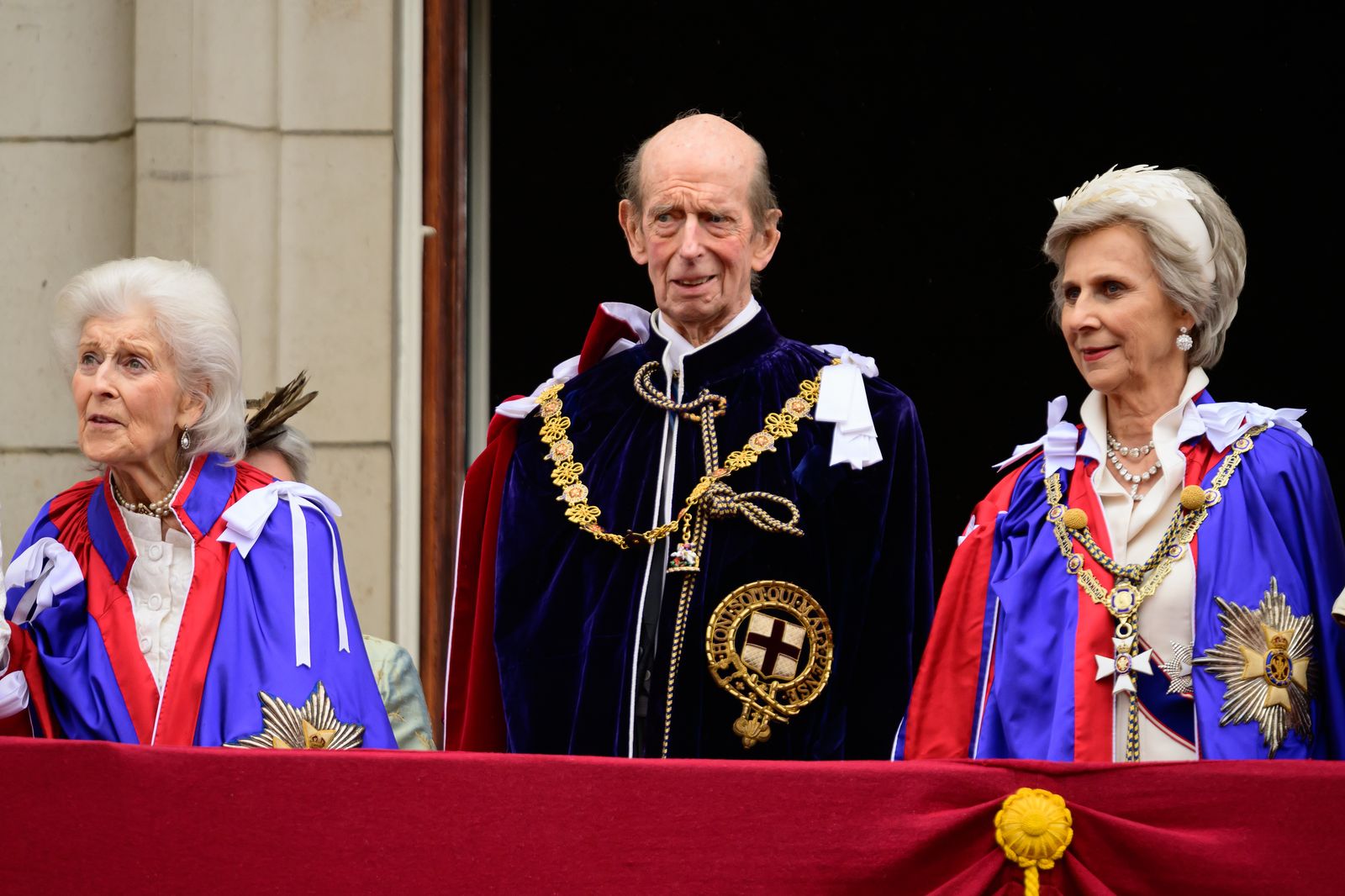 Image may contain Prince Edward Duke of Kent Donna Dubinsky Phyllida Law People Person Adult Wedding and Accessories