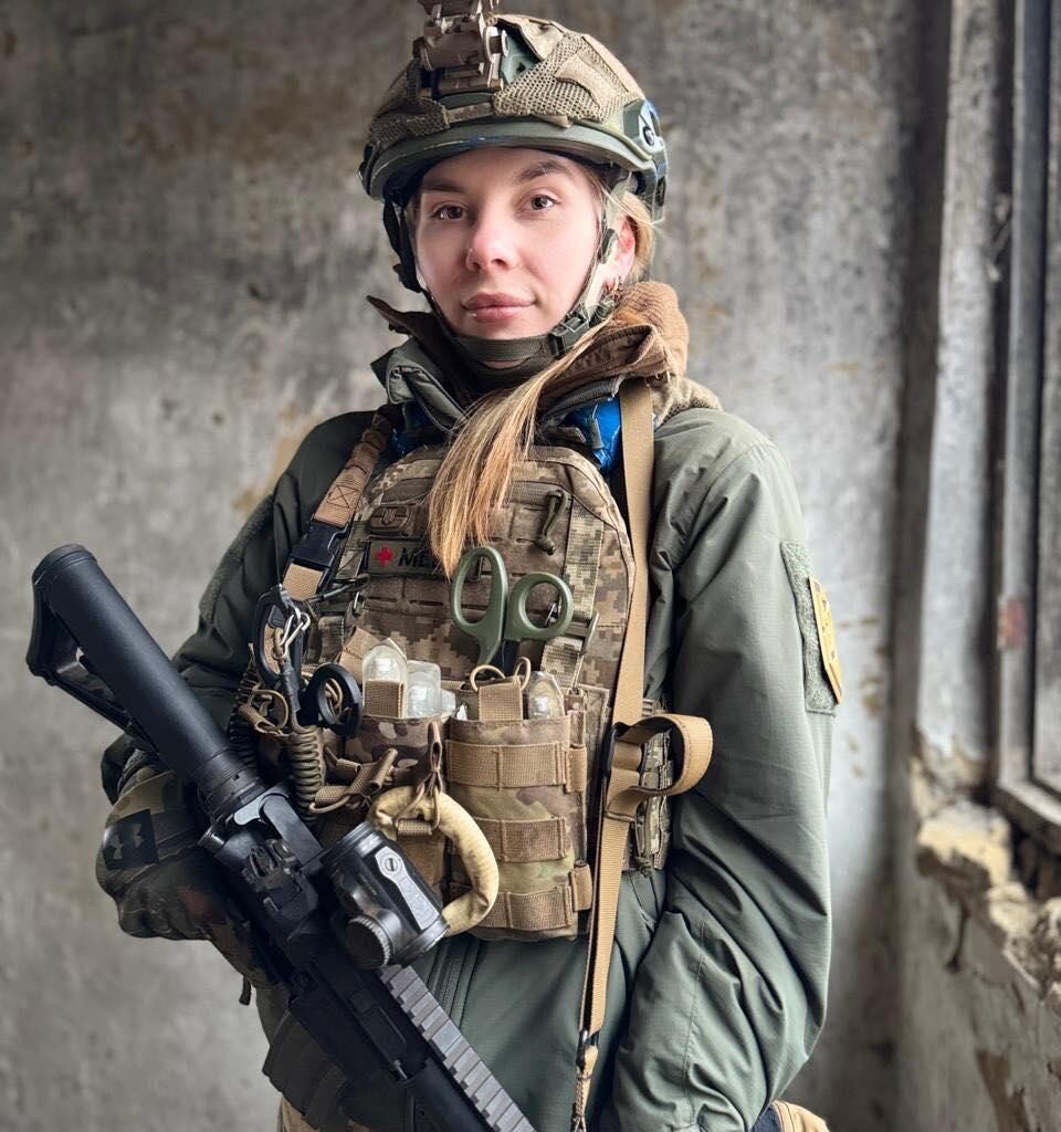 "Maria didn’t wait for history to be written. She picked up her rifle and wrote it herself. She is a combat medic of the 95th Air Assault Brigade. Glory to the women defending Ukraine." - MoD