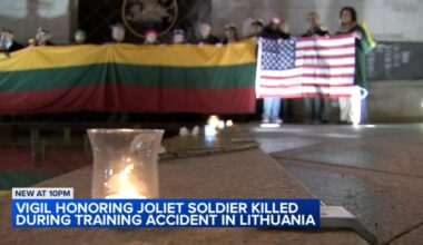 Vigil held in Chicago after Joliet man, Sergeant Jose Duenez Jr., among 4 US soldiers killed in training accident in Lithuania