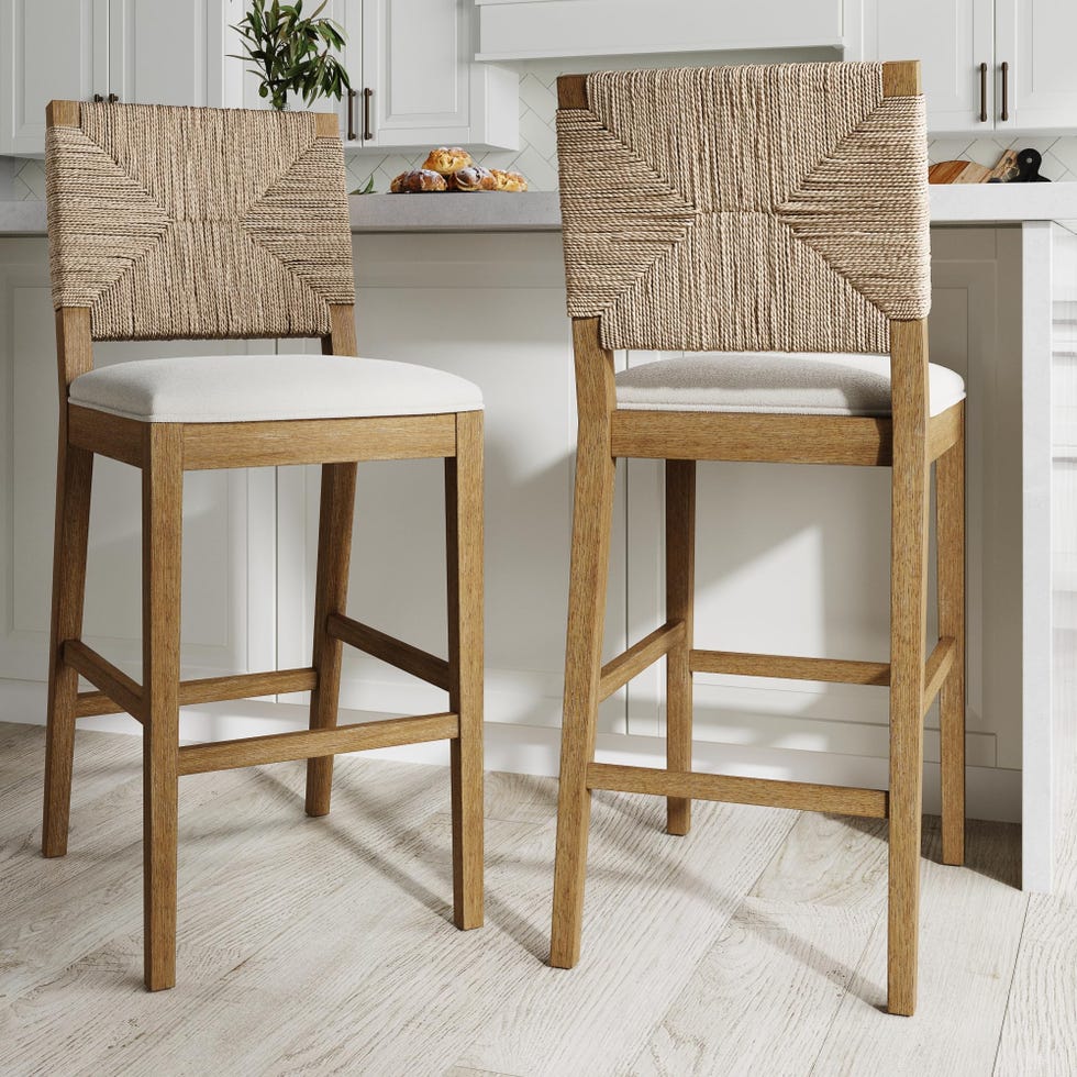 Beacon Bohemian Boucle Bar Stool, Set of 2