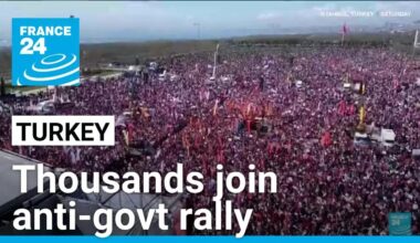 Anger mounts over Mayor Imamoglu's jailing as thousands gather for anti-government rally in Turkey