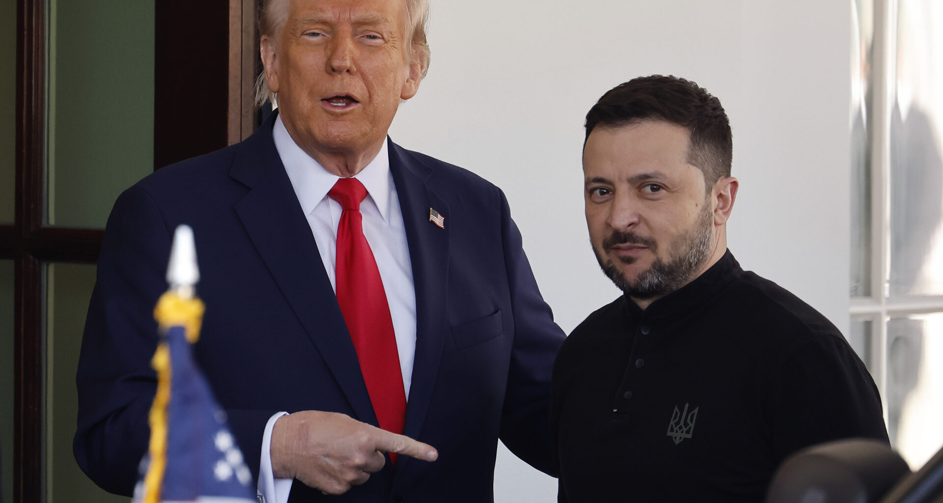 Donald Trump and President Volodymyr