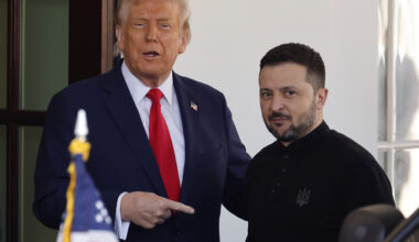 Donald Trump and President Volodymyr